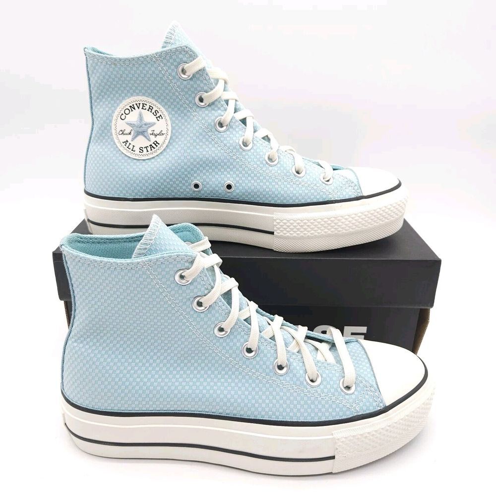 Converse Womens 11 Chuck Taylor All Star Lift Hi Sneaker Shoe Infinity Pool Blue